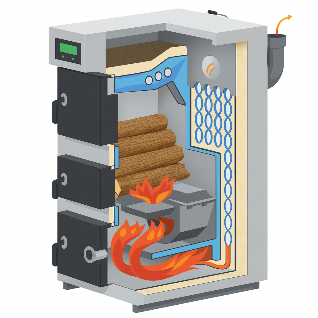 jak działa kocioł zgazowujący drewno